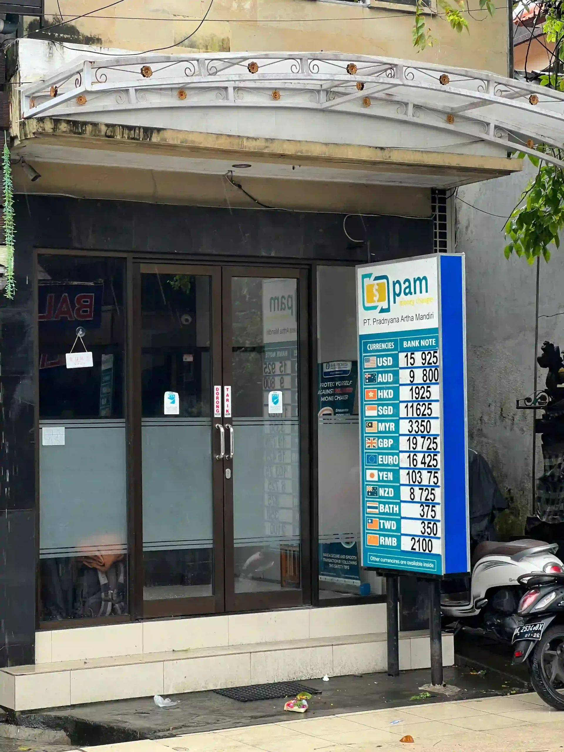 Money Changer Kuta PAM Money Changer Branches Bakung Sari Money Exchange Kuta Best Rate Money Changer in Kuta Money Changer Bali